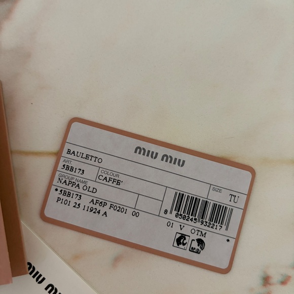 Miu Miu Beau Small Nappa Leather bag Coffee Small - Picture 6 of 14